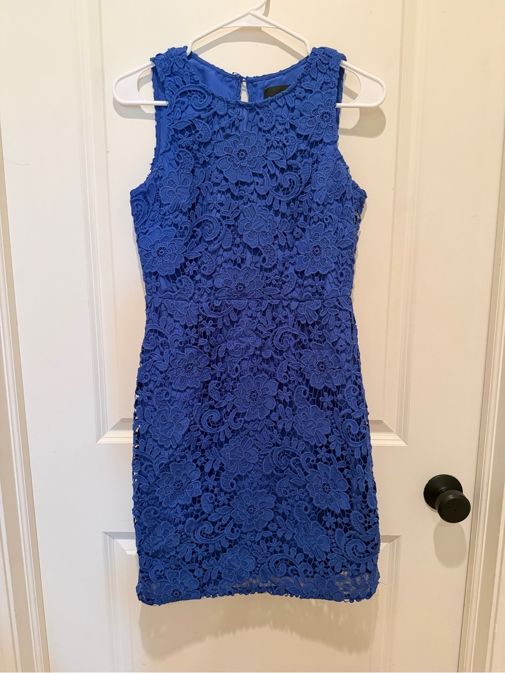 J. Crew Royal Blue Lace Midi Dress